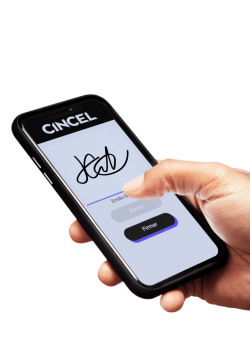 cincel suite firma autografa mano movil celular fondo transparente